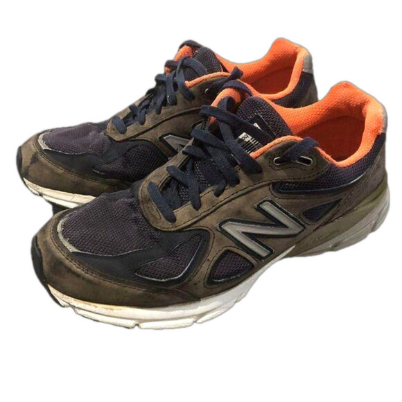 New Balance 990v4 W990NV4 Running Shoes Navy Orange Women's Size 9.5 Made in USA - Picture 1 of 9
